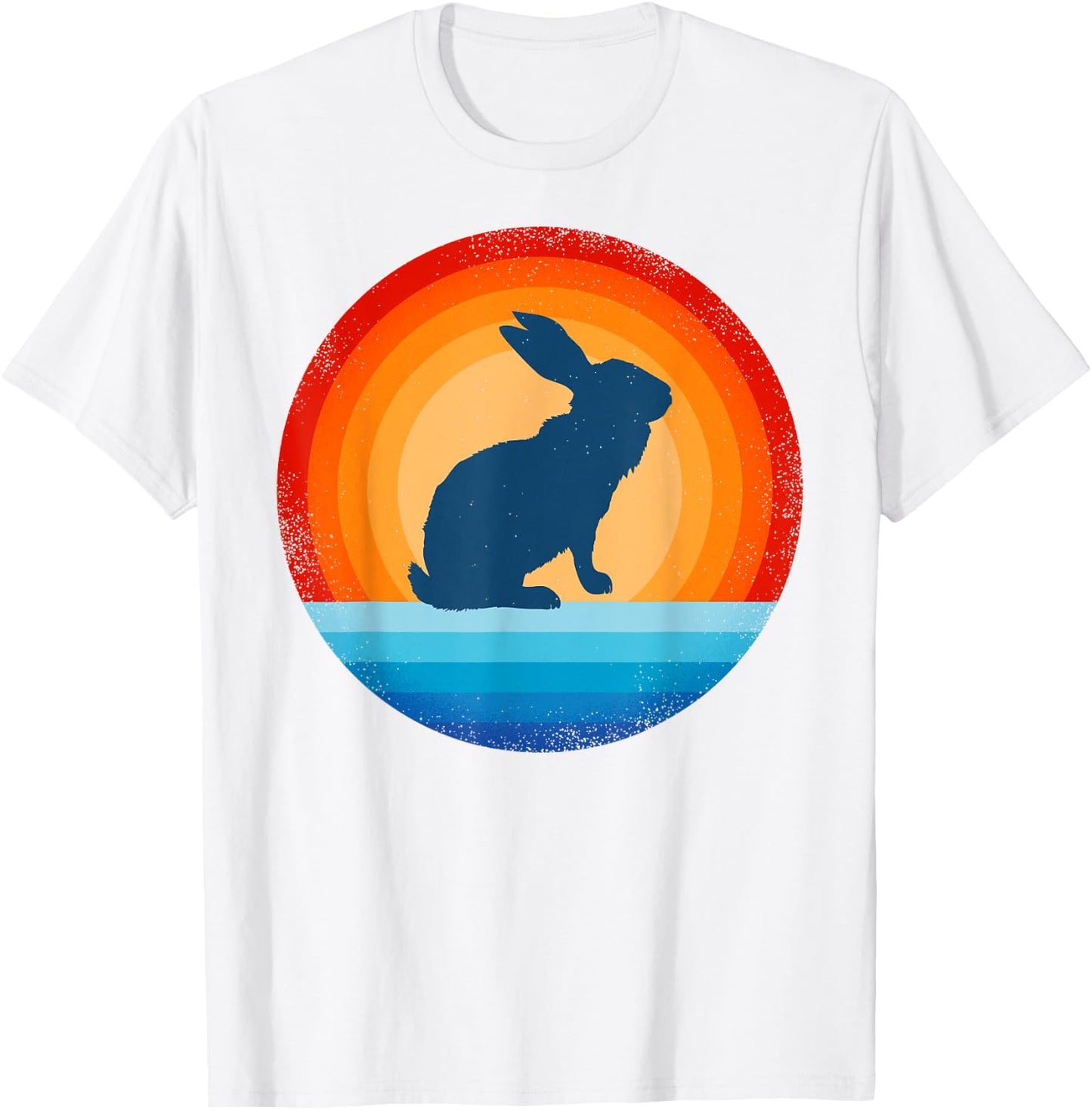 Bunny Retro Vintage 60s 70s Sunset Rabbit Mammal Animal Men T-Shirt - T-Shirt | White