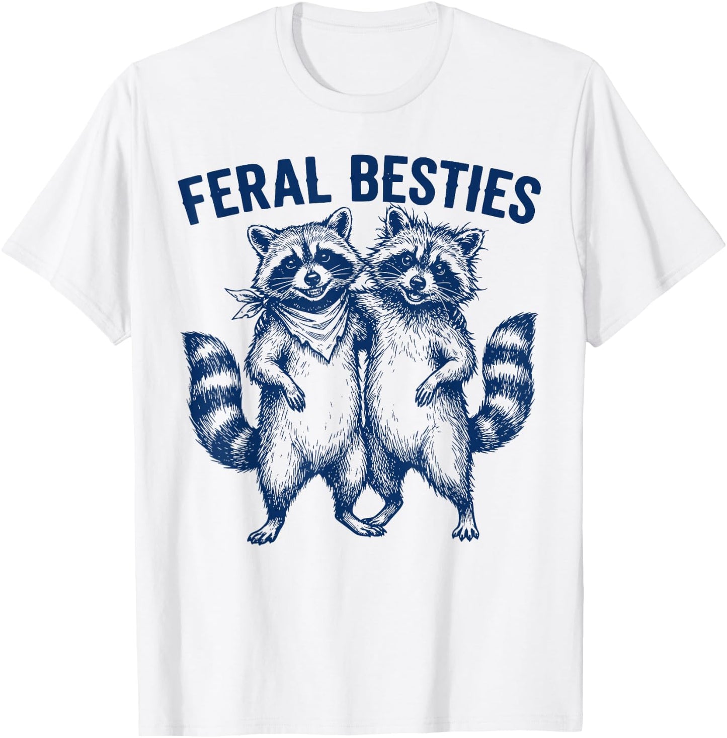 Possum Feral Besties Matching Friend Twinning Funny BFF T-Shirt - T-Shirt | White