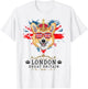 London Idea For Kids With Union Jack Flag Of England & Corgi T-Shirt - T-Shirt | White