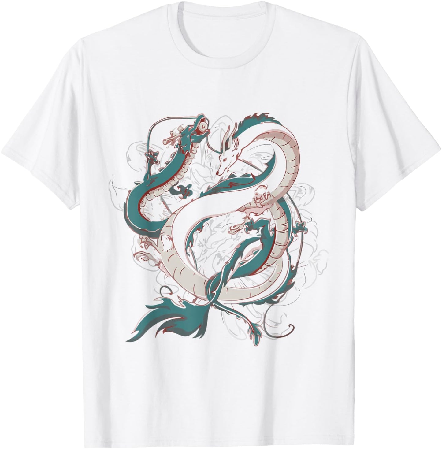 Chinese Dragons Are Fighting Each Other T-Shirt - T-Shirt | White