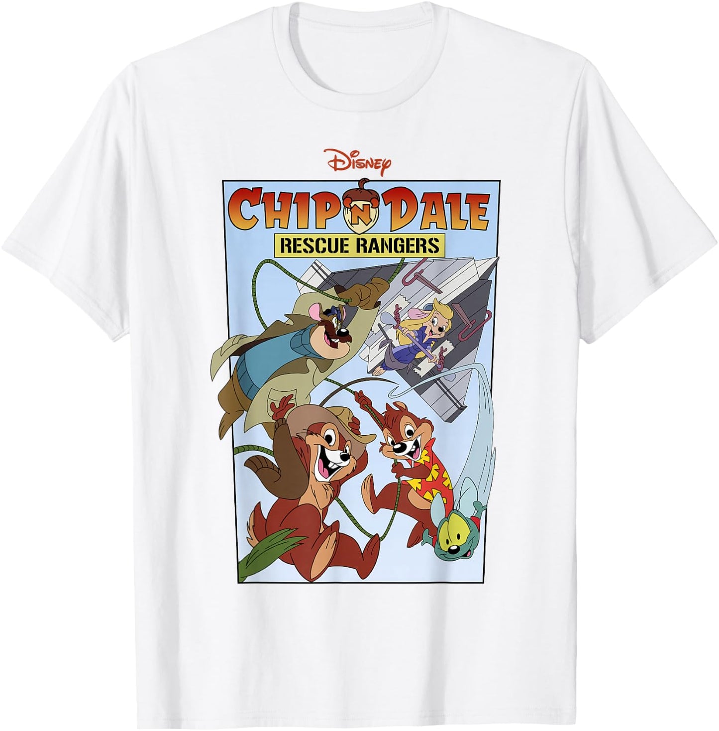 Disney Chip 'N Dale Rescue Rangers Group Shot Poster T-Shirt - T-Shirt | White