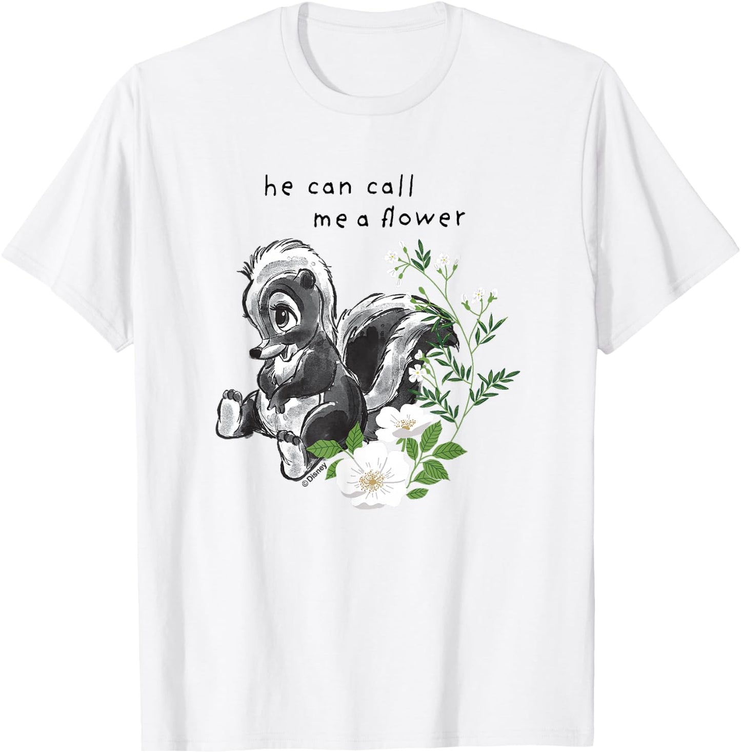 Bambi - He Can Call Me A Flower T-Shirt - T-Shirt | White
