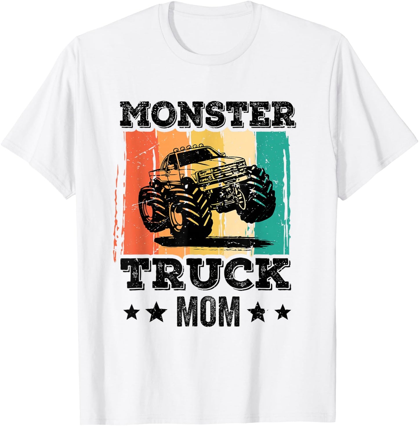 Monster Truck Mom Mum Mother's Day Retro Vintage Women T-Shirt - T-Shirt | White