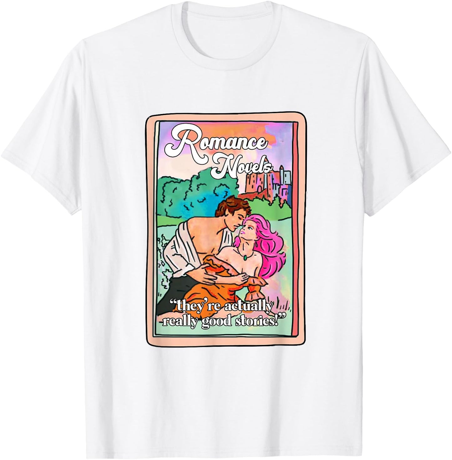 Romance Novels Really Good Stories Tarot Card Book Lover T-Shirt - T-Shirt | White