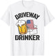 Beer Lover American Flag 4th Of July Party Driveway Drinker T-Shirt - T-Shirt | White