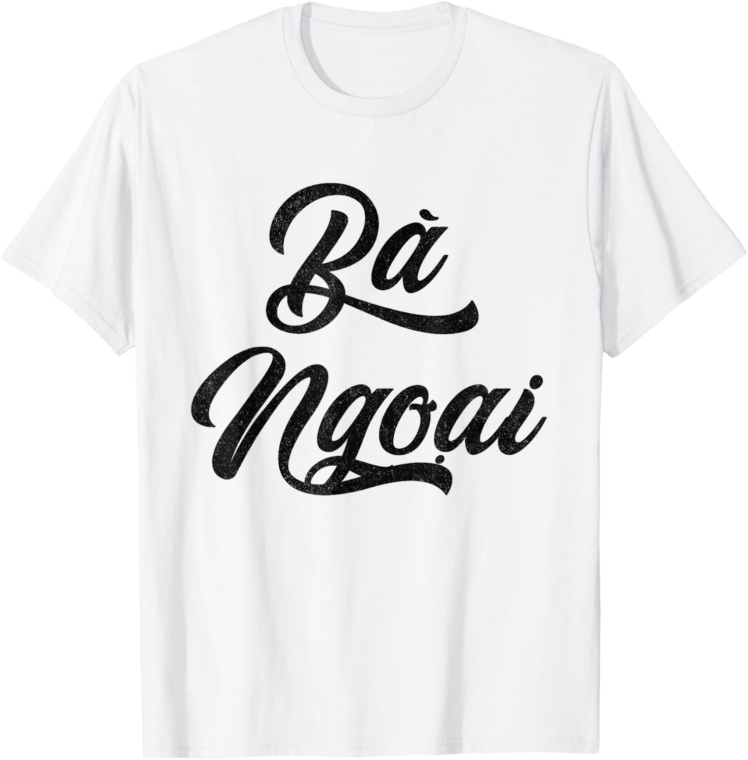 Caligraphy Ba Ngoai Text | Vietnamese Grandma T-Shirt - T-Shirt | White
