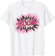 Comic Boom Bang Pow Kaboom Explosion Speech Bubble Vintage T-Shirt - T-Shirt | White
