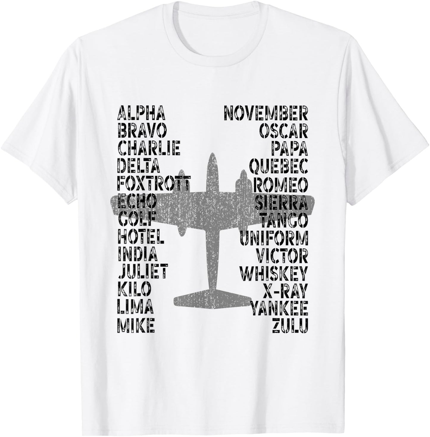 Phonetic Alphabet Airplane Pilot Flying Aviation Plane T-Shirt - T-Shirt | White