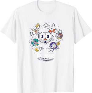 Cuphead: The Delicious Last Course Cuphead Character Group T-Shirt - T-Shirt | White
