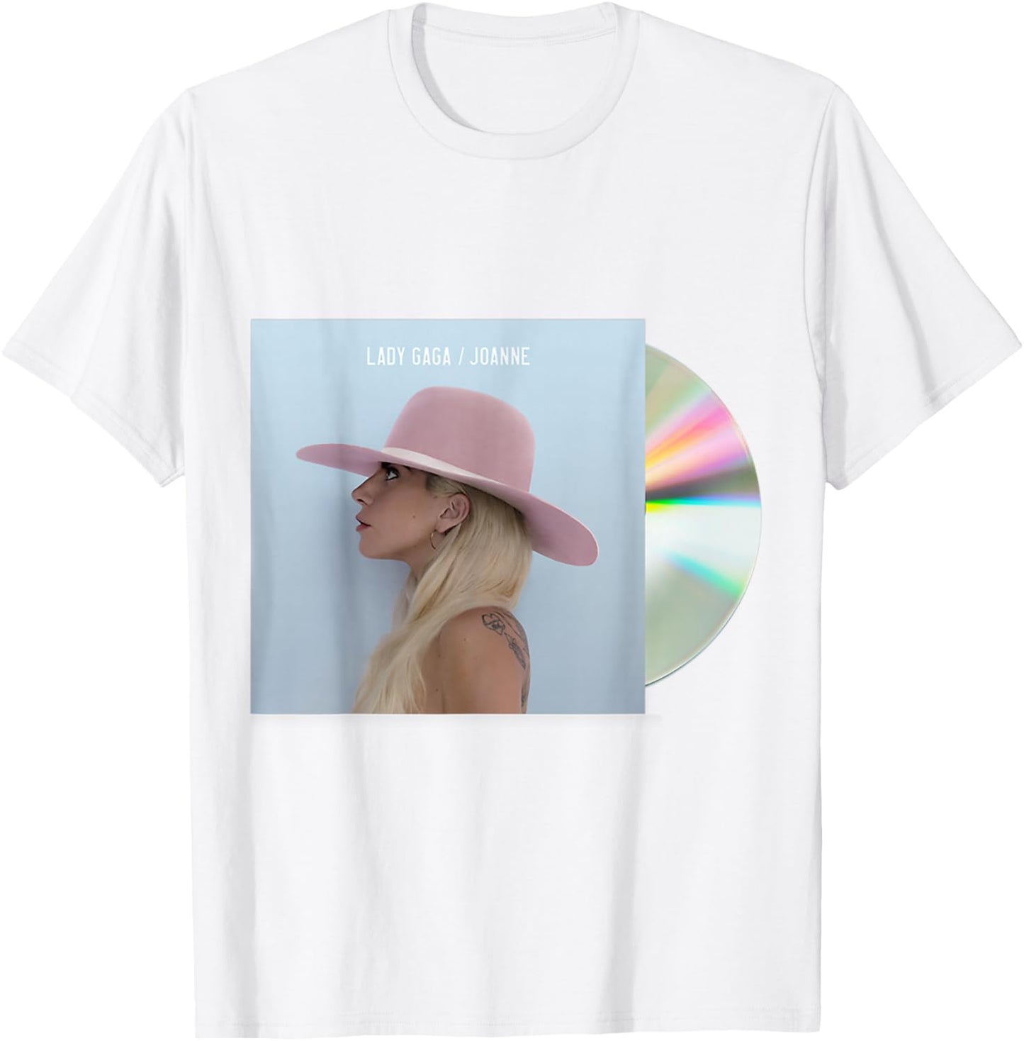 Lady Gaga Official Joanne CD T-Shirt - T-Shirt | White