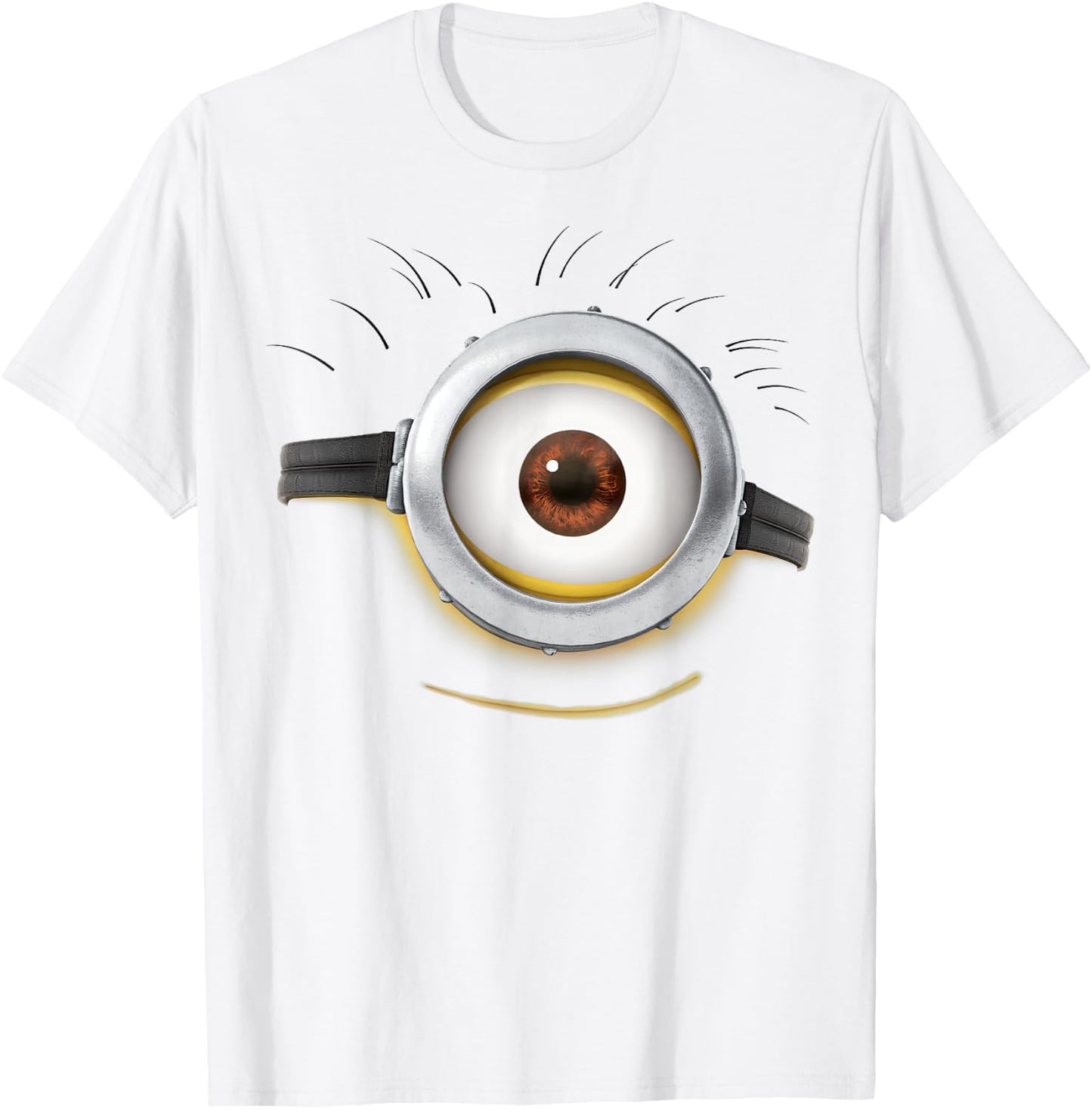Despicable Me Minions Carl Side Smile Graphic T-Shirt - T-Shirt | White