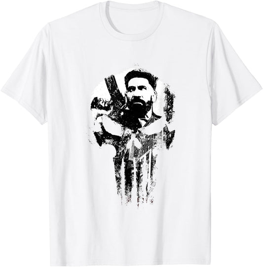 Marvel The Punisher: One Last Kill Frank Castle City Skull T-Shirt - T-Shirt | White