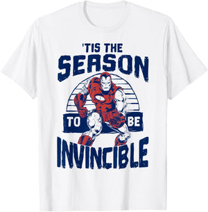 Marvel Iron Man 'Tis The Season Invincible Christmas T-Shirt - T-Shirt | White