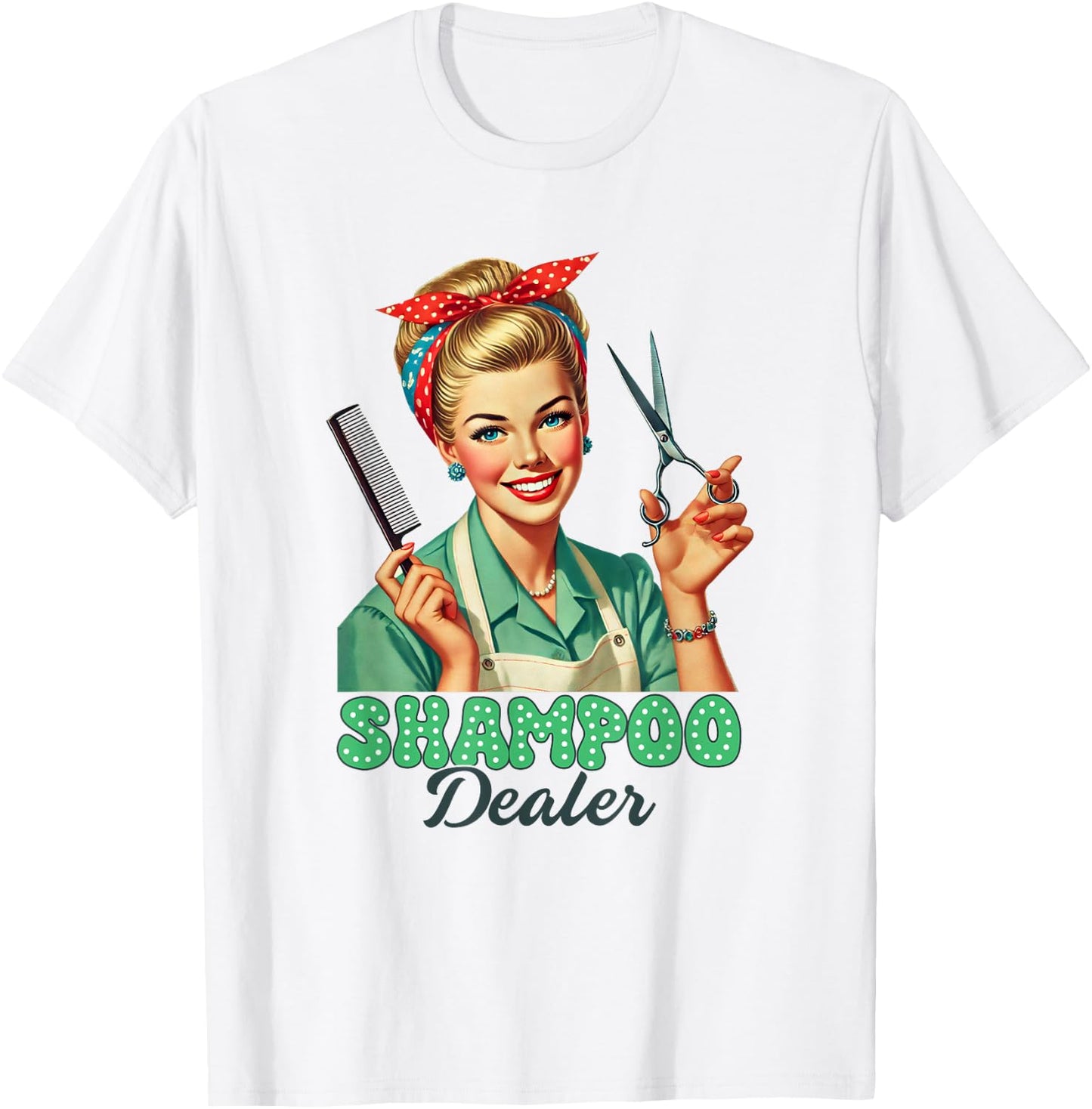 Hairdresser Hair Stylist Shampoo Dealer Barber Hairstylist T-Shirt - T-Shirt | White
