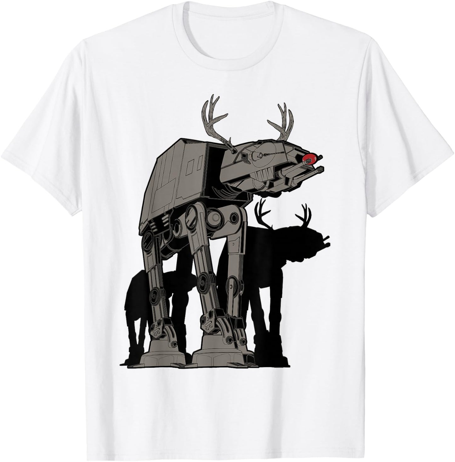 Star Wars Christmas ATAT Reindeer Graphic T-Shirt - T-Shirt | White