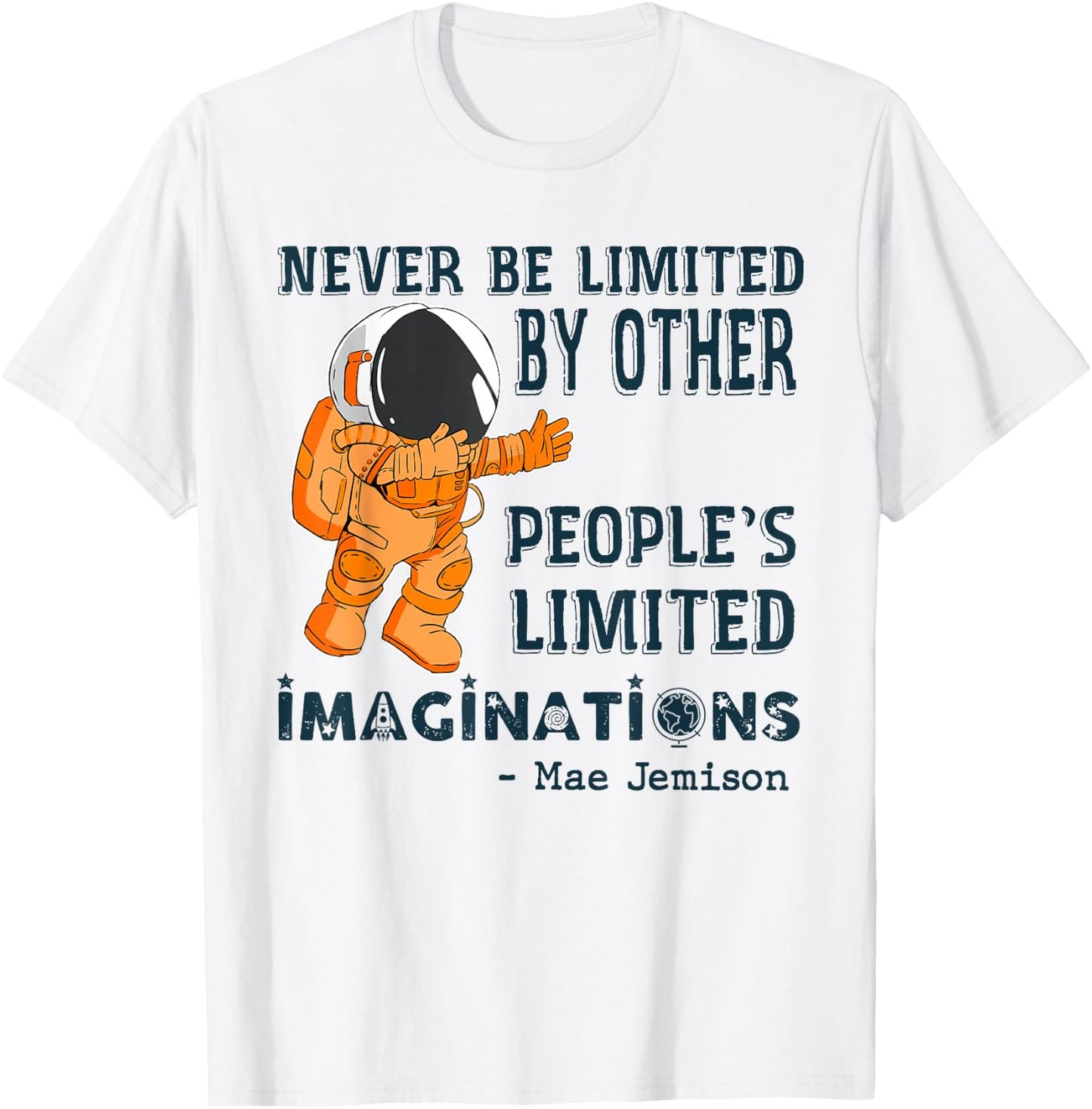 Mae Jemison First African American Black Woman Astronaut T-Shirt - T-Shirt | White