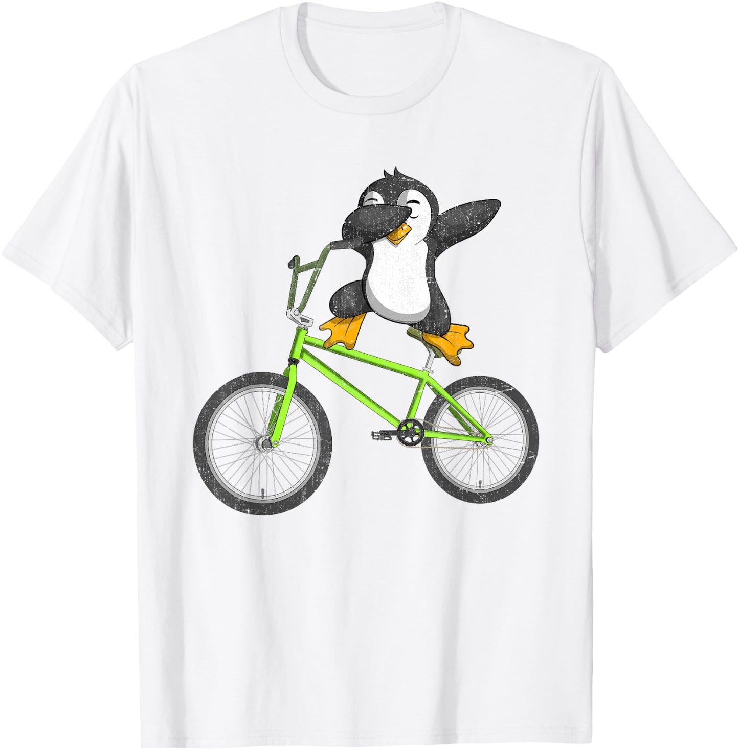 Cycling Antarctic Animal Lover Bike Cyclist Biker Penguin T-Shirt - T-Shirt | White