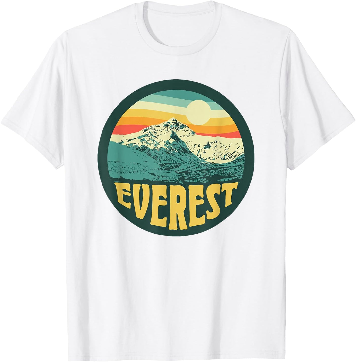 Mount Everest Himalayan Landmark Vintage 80s Graphic T-Shirt - T-Shirt | White