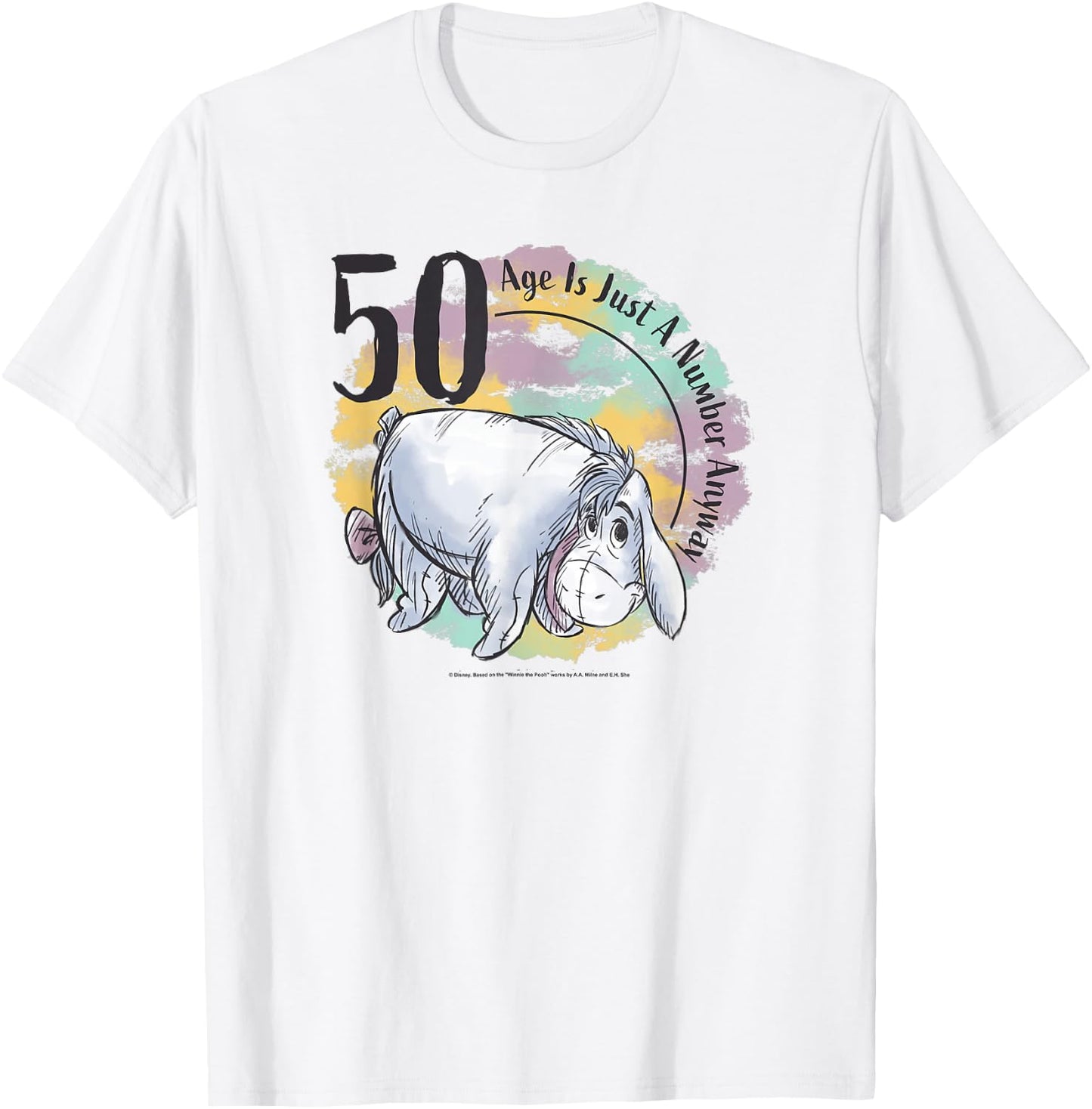 Disney Winnie The Pooh 50th Birthday Eeyore Quote T-Shirt - T-Shirt | White
