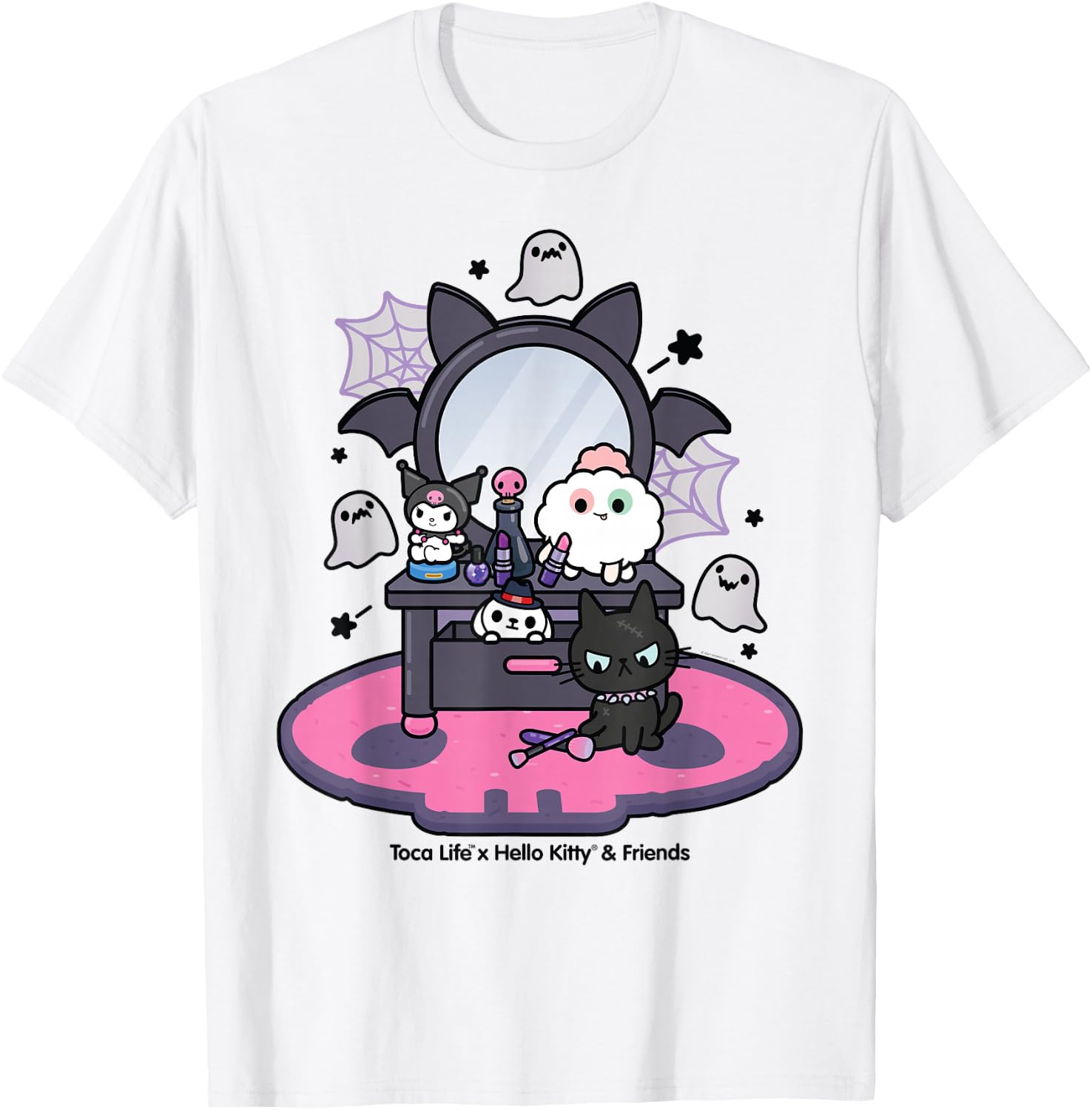 Toca Life x Hello Kitty & Friends Kuromi Vanity T-Shirt - T-Shirt | White