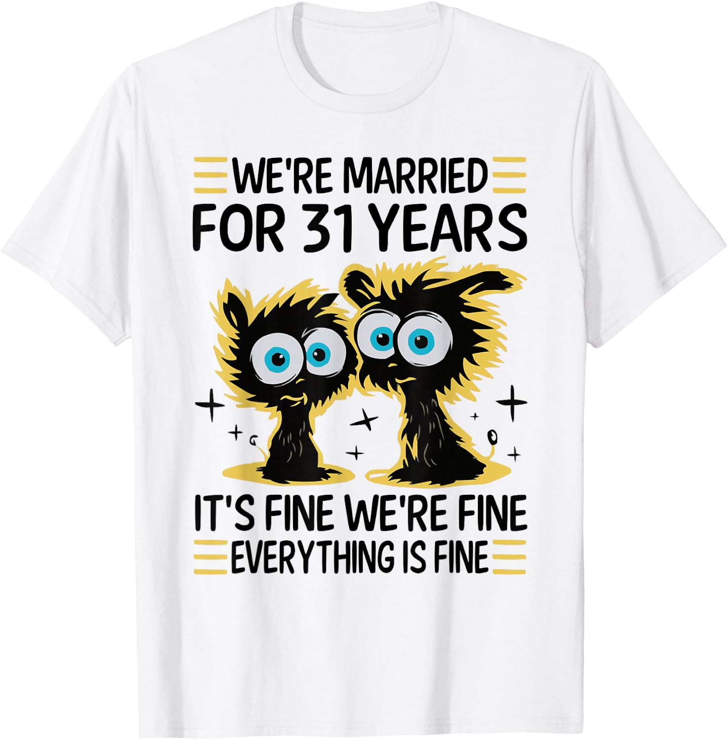 Funny 31th Wedding Anniversary Couples Husband Wife 31 Years T-Shirt - T-Shirt | White