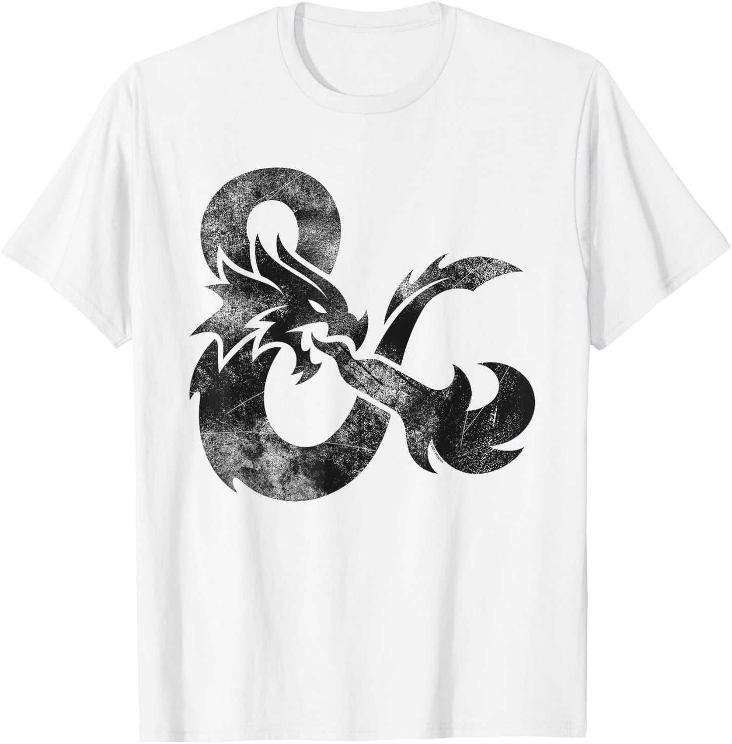 Dungeons & Dragons Distressed Ampersand Logo T-Shirt - T-Shirt | White