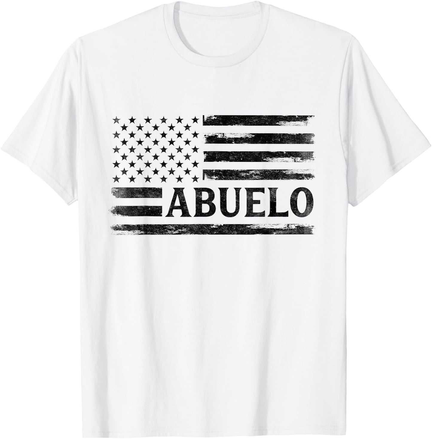 Abuelo Black Vintage USA Flag Father's Day T-Shirt - T-Shirt | White
