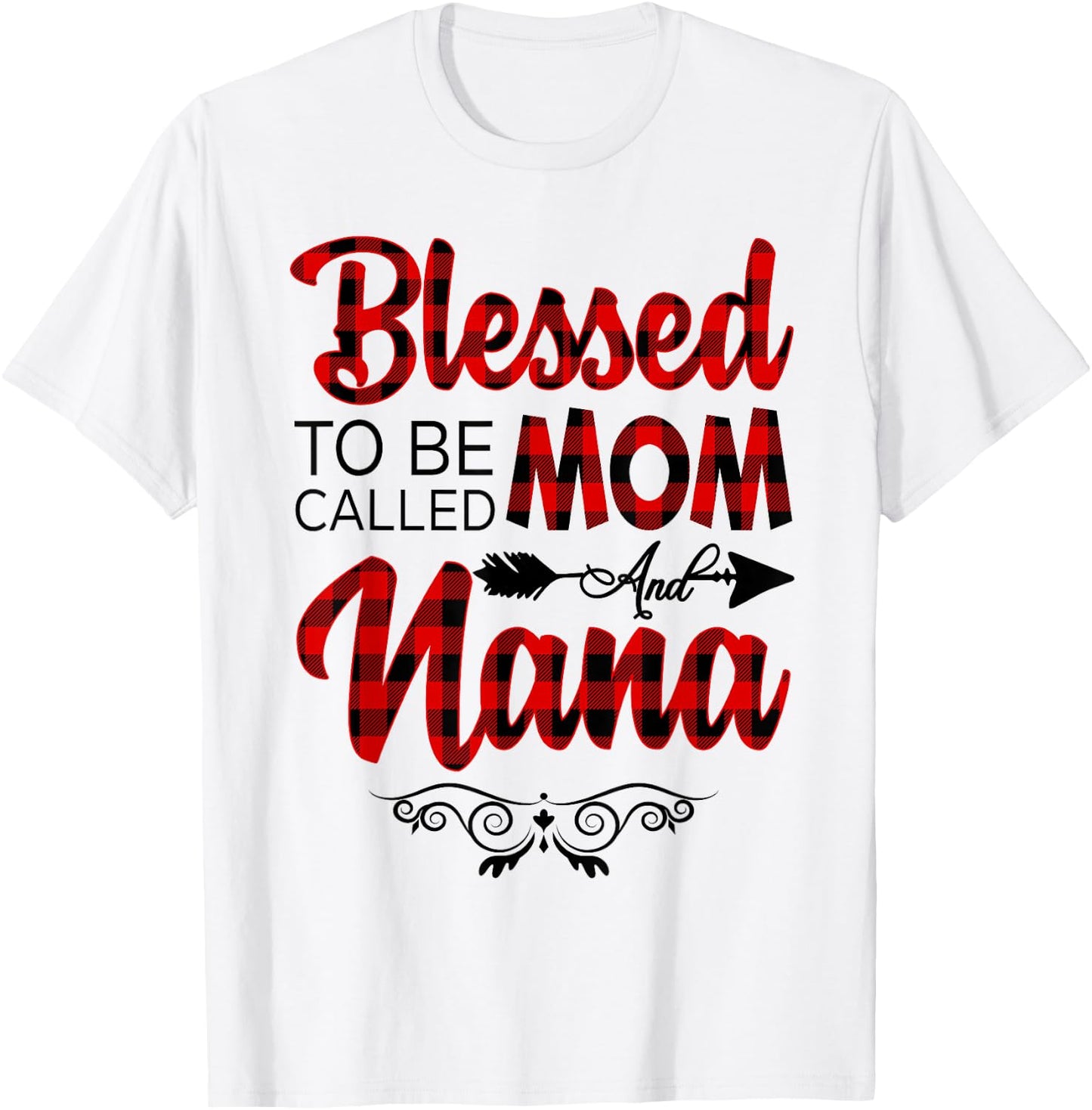 Blessed To Be Called Mom And Nana Shirt Floral Grandma Shirt T-Shirt - T-Shirt | White
