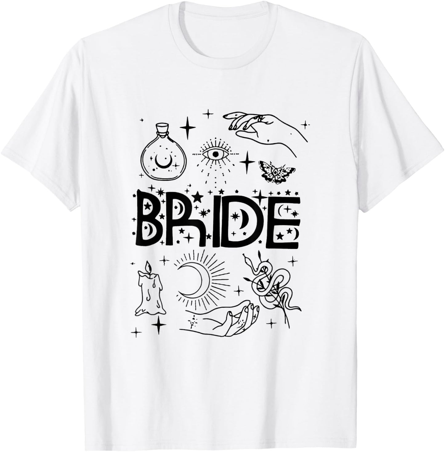 Bachelorette Party Bride & Bridesmaids Girl Witch Bride T-Shirt - T-Shirt | White