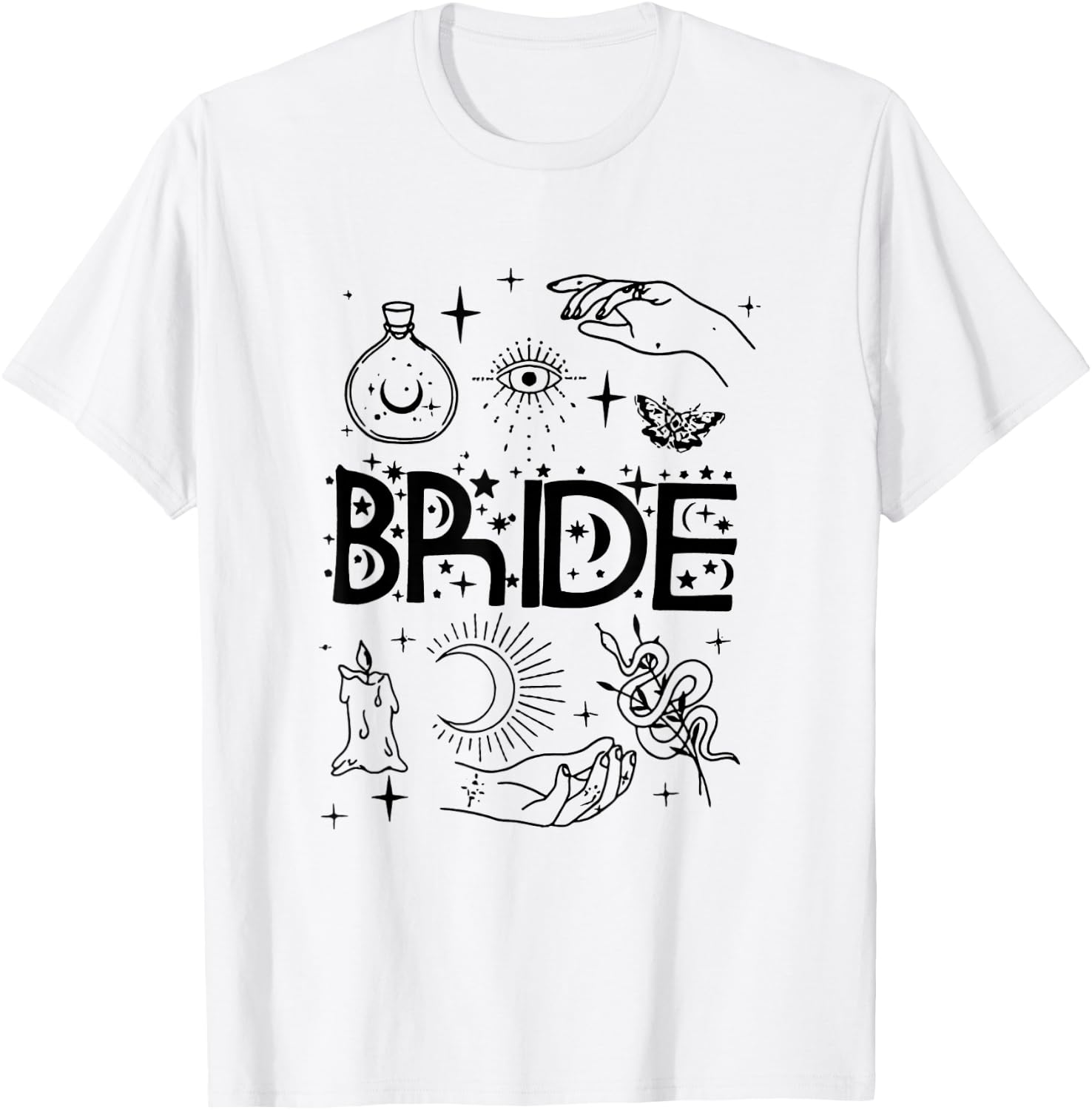 Bachelorette Party Bride & Bridesmaids Girl Witch Bride T-Shirt - T-Shirt | White