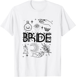 Bachelorette Party Bride & Bridesmaids Girl Witch Bride T-Shirt - T-Shirt | White