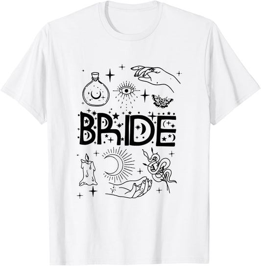Bachelorette Party Bride & Bridesmaids Girl Witch Bride T-Shirt - T-Shirt | White