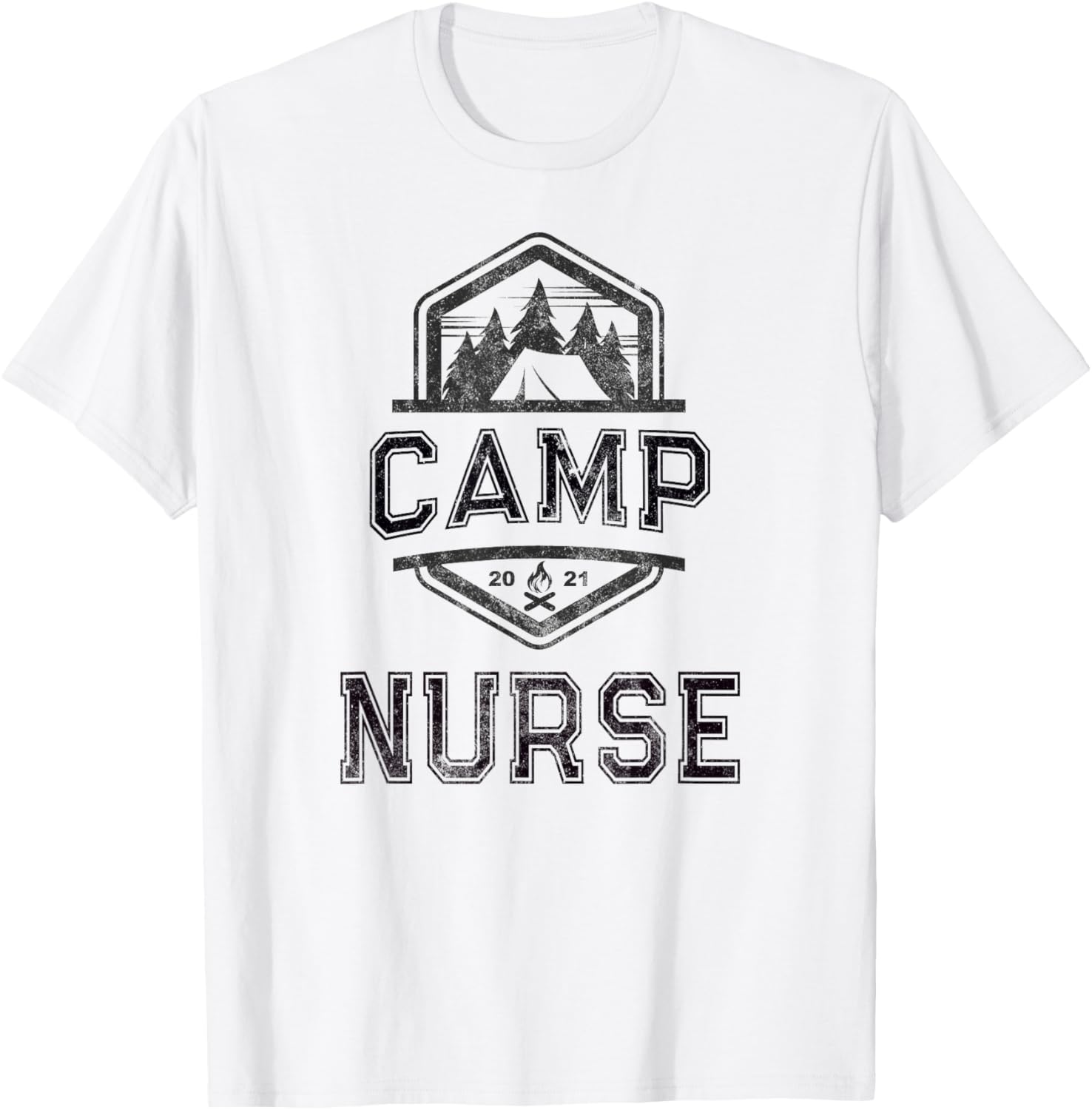 Vintage CAMP NURSE Medical Staff 2021 Campground T-Shirt - T-Shirt | White