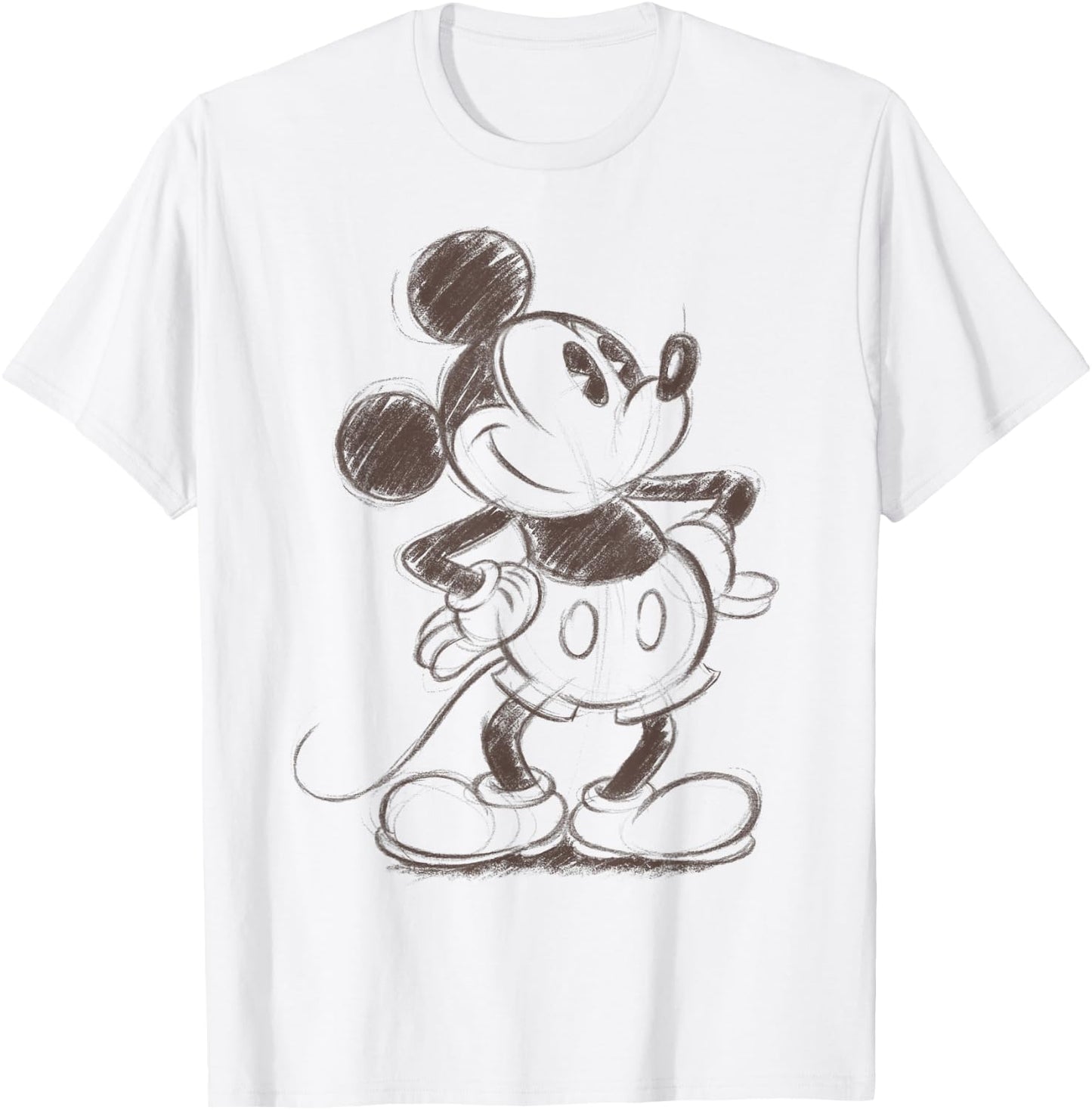 Disney Mickey and Friends Mickey Mouse Sketch Portrait T-Shirt - T-Shirt | White