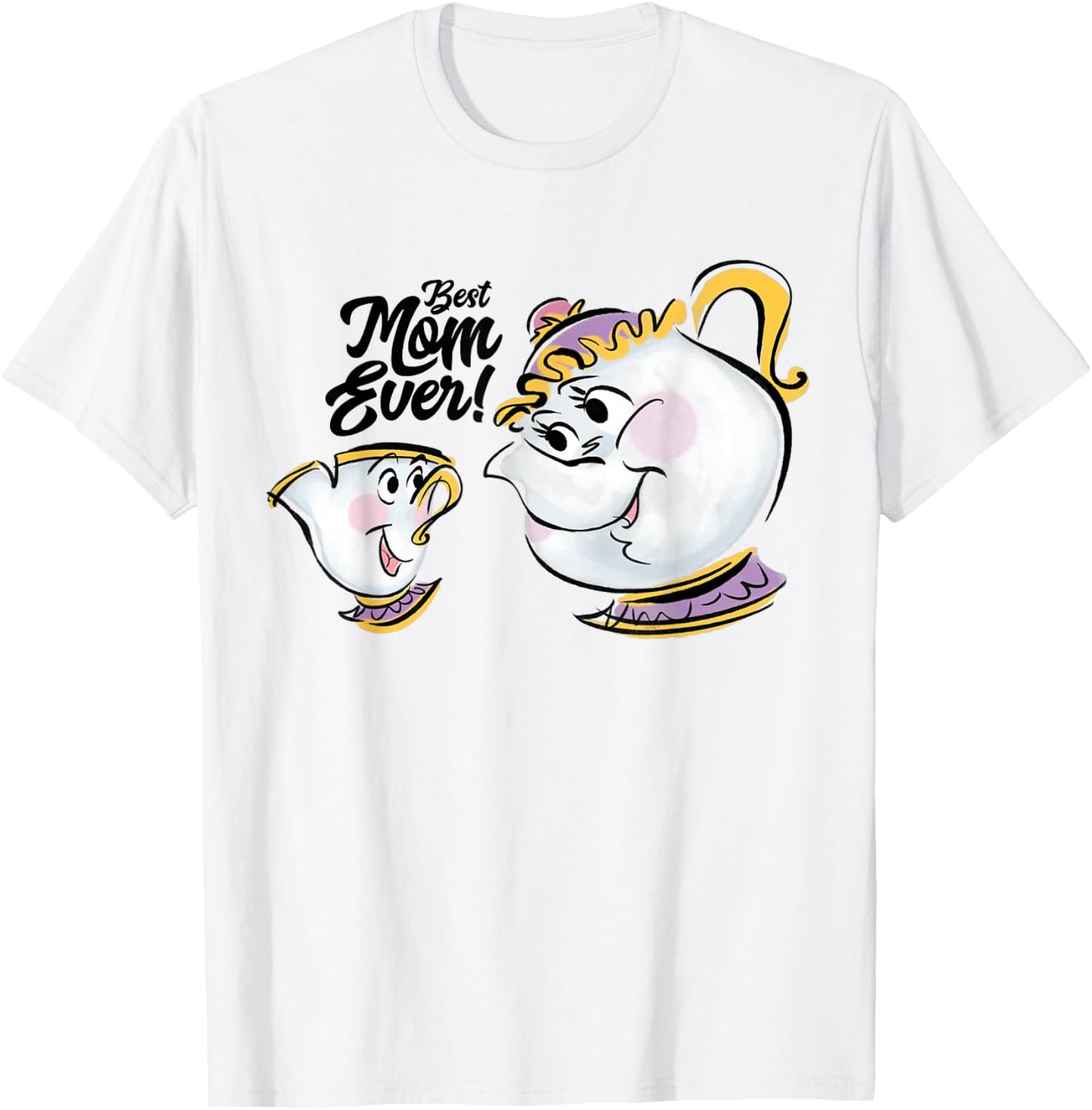 Disney Beauty and the Beast Chip Mrs. Potts Best Mom Ever T-Shirt - T-Shirt | White