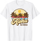 Aloha Hawaii Hawaiian Island Palm Surfboard Beach Surf retro T-Shirt - T-Shirt | White