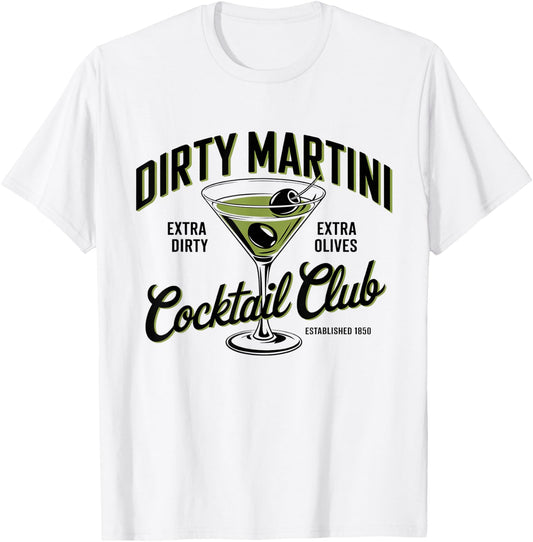 Dirtyy Bachelorette Martini Drinking Club Funny T-Shirt - T-Shirt | White