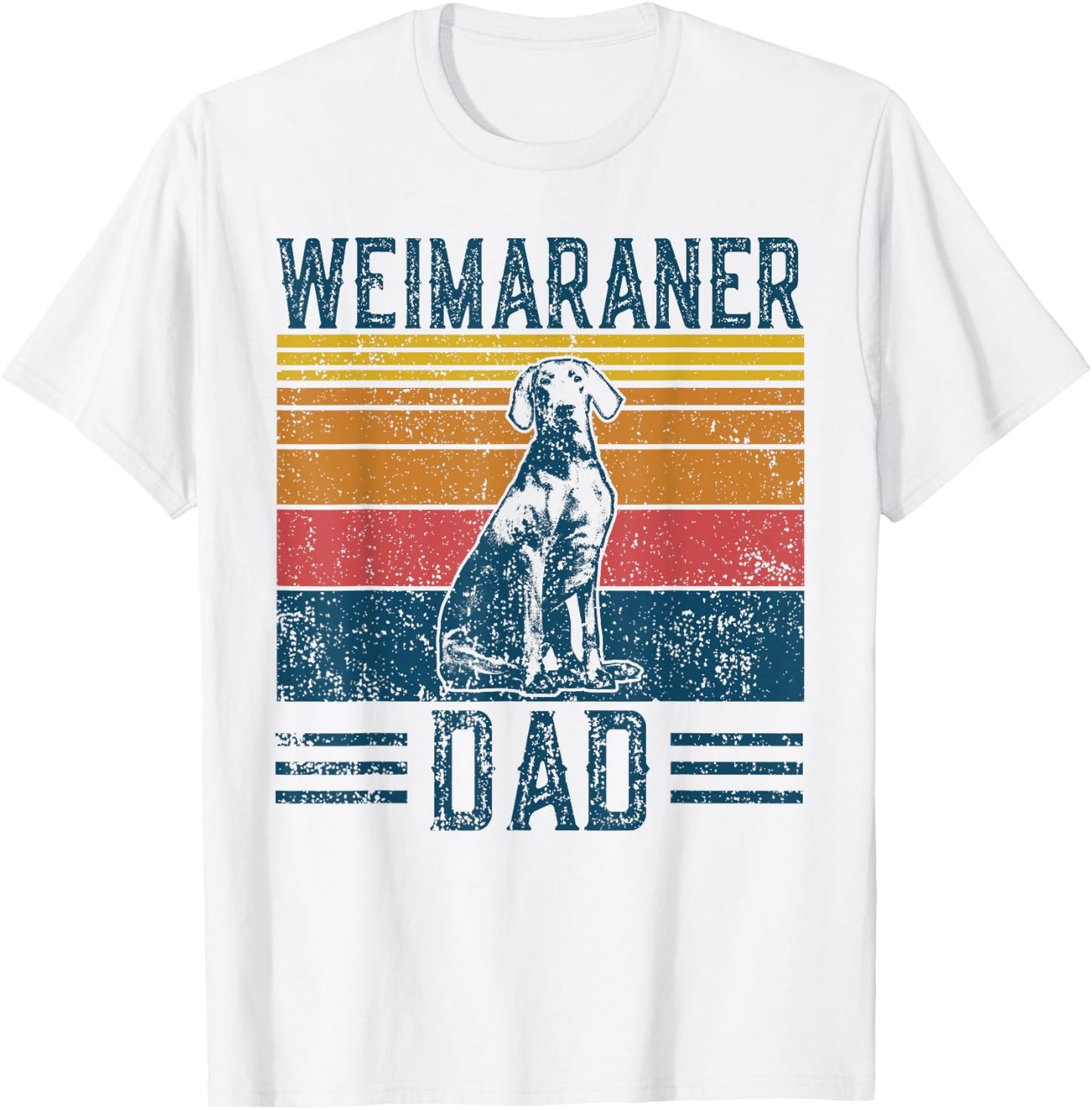 Dog Weimeraner Dad - Vintage Weimaraner Papa T-Shirt - T-Shirt | White