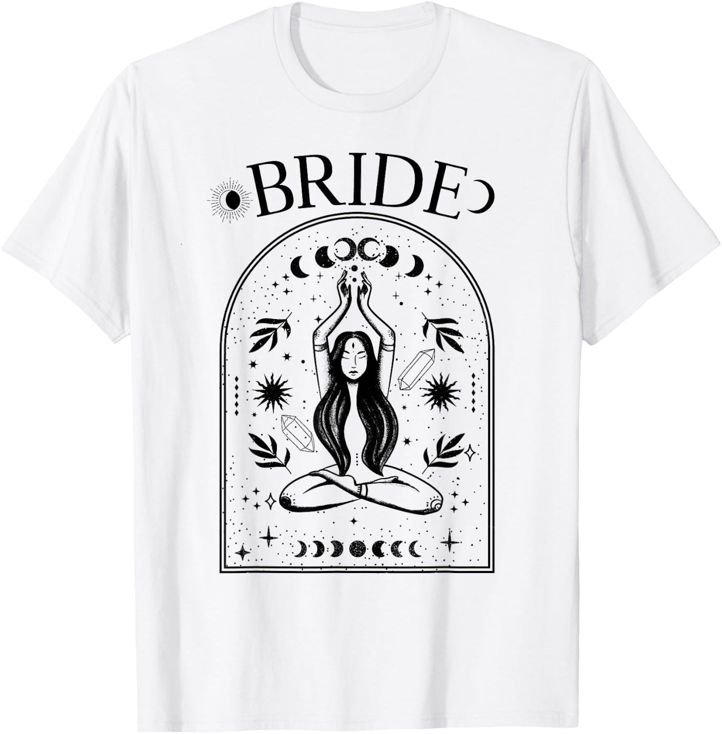 Witchy Bride Coven Tarot Celestial Gothic Bachelorette Party T-Shirt - T-Shirt | White