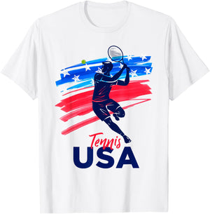 USA Tennis Support The Team Shirt USA Tennis Lover T-Shirt - T-Shirt | White