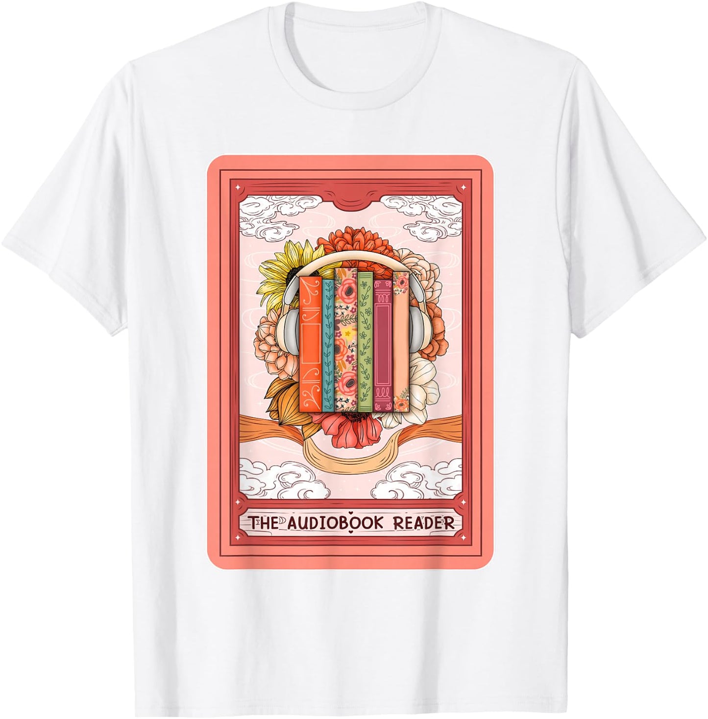 Audiobook Lover Bookish The Audiobook Reader Tarot Card T-Shirt - T-Shirt | White