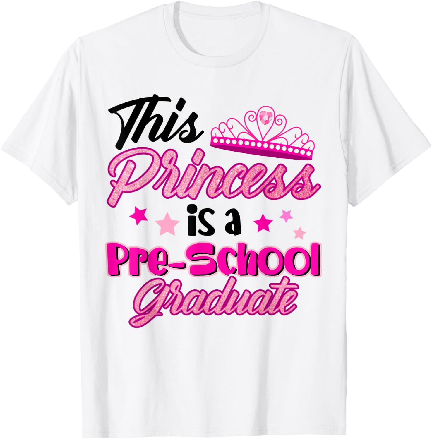 This Princess Is A Pre-School Graduate Cute Design For Kids T-Shirt - T-Shirt | White