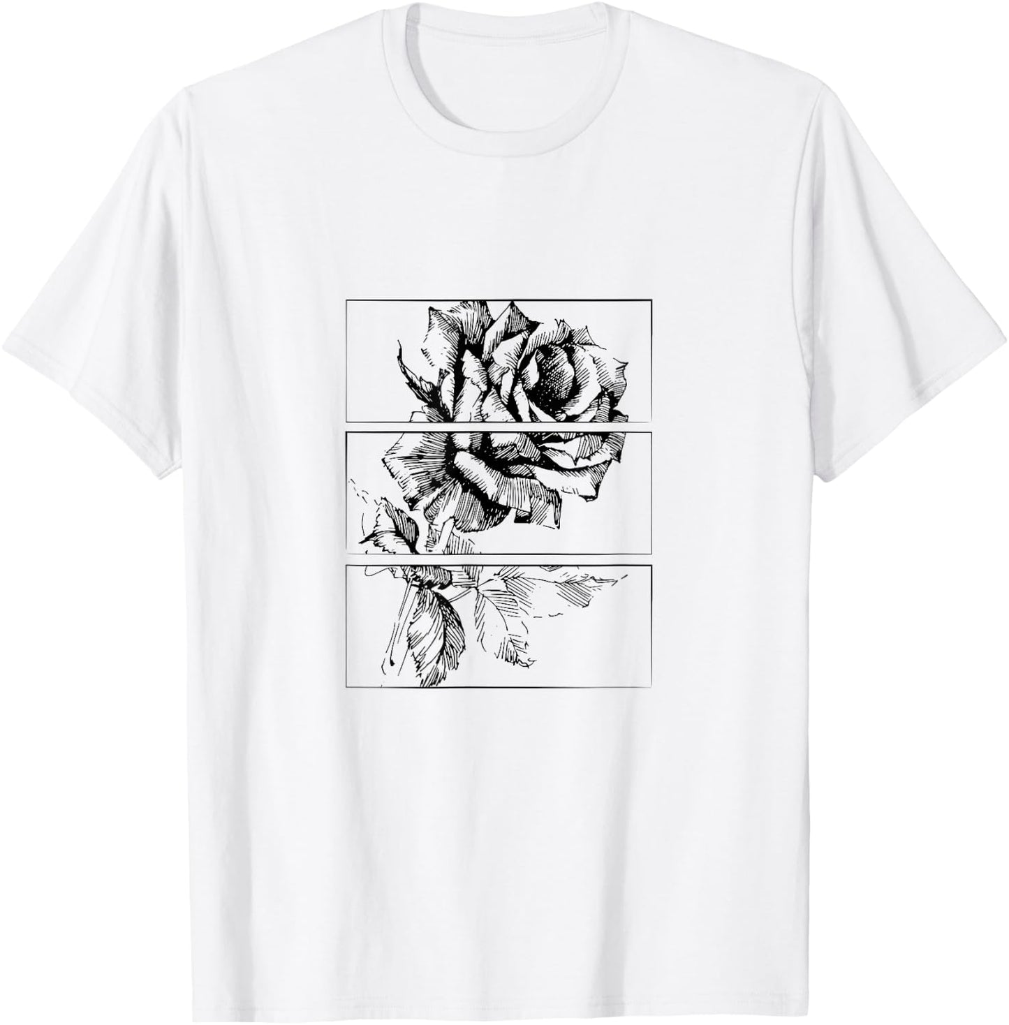Black Roses Aesthetic Clothing Soft Grunge Clothes Goth Punk T-Shirt - T-Shirt | White