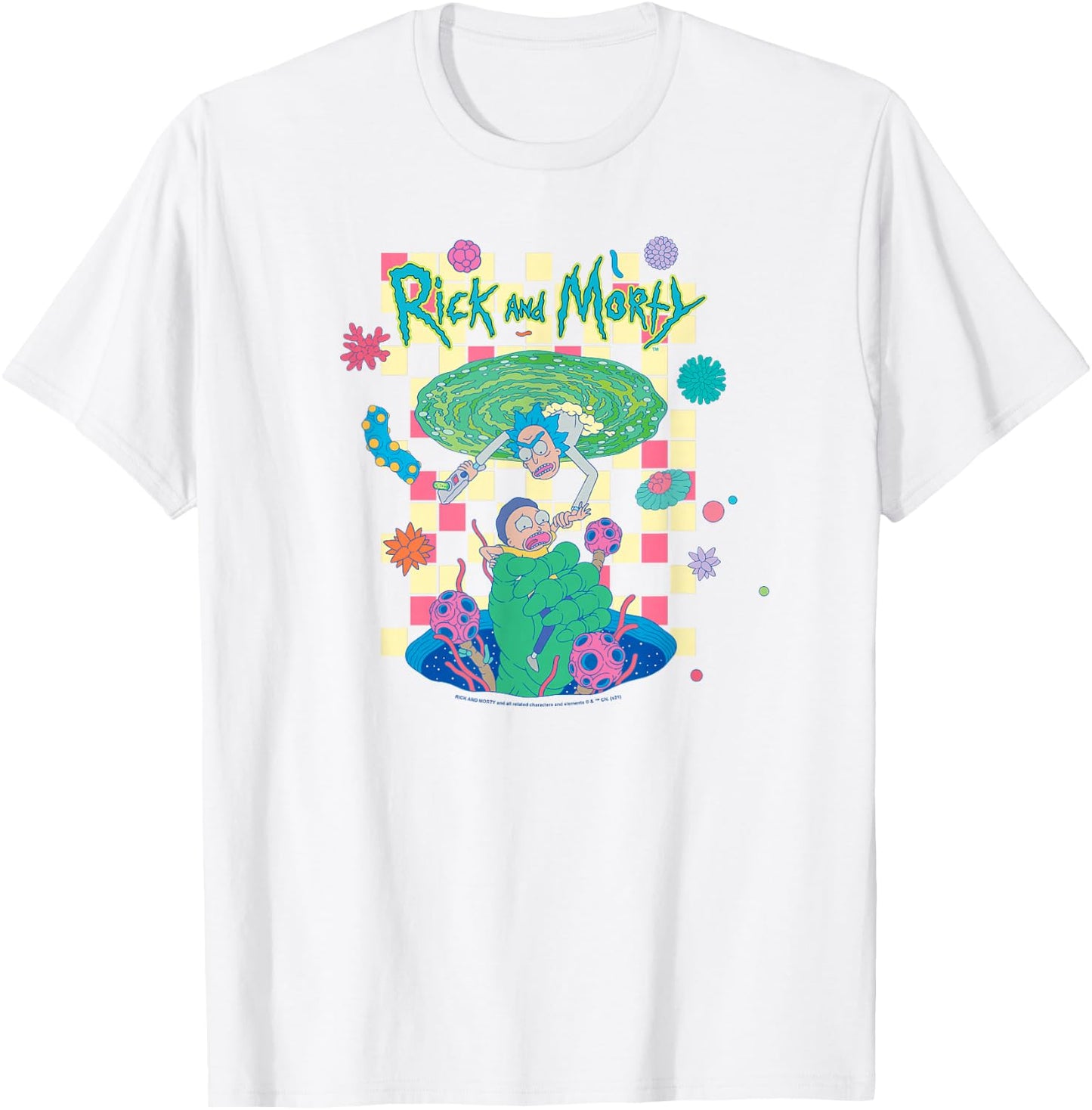 Rick and Morty Falling Portals T-Shirt - T-Shirt | White
