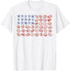 Seashell USA Flag 4th of July Women Kids Summer T-Shirt - T-Shirt | White