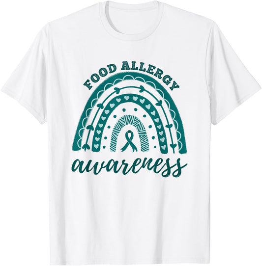 Food Allergy Awareness Month Rainbow T-Shirt - T-Shirt | White
