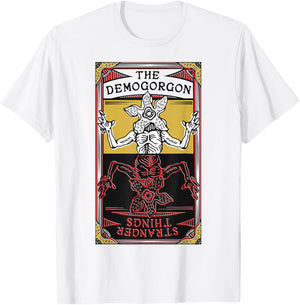 Stranger Things 4 Demogorgon Upside Down Tarot T-Shirt - T-Shirt | White
