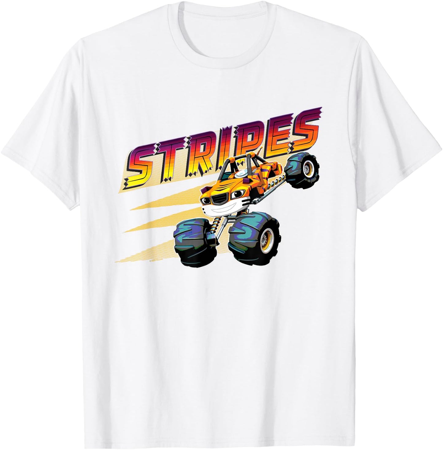 Blaze and the Monster Machines Stripes Badge T-Shirt - T-Shirt | White