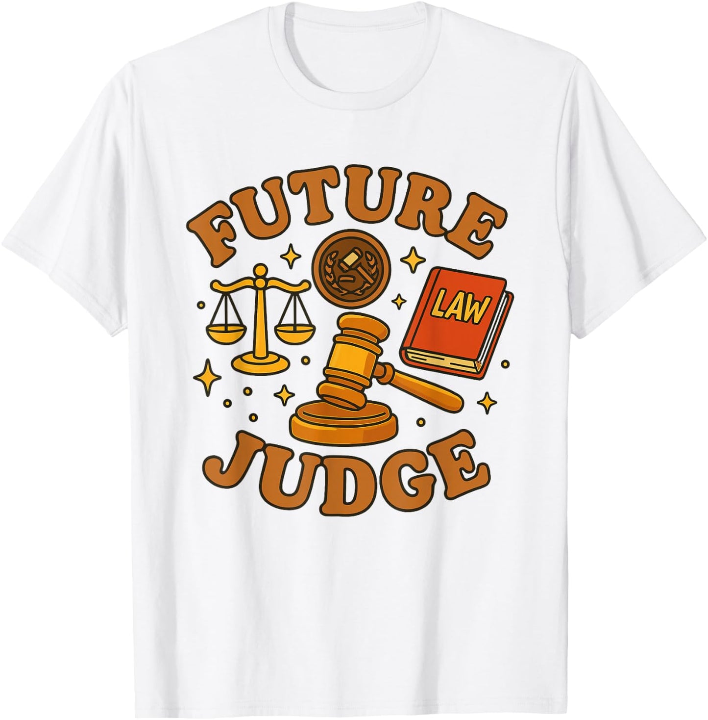 Future Judge Law Student Young Lawyer Justice Kids Career T-Shirt - T-Shirt | White