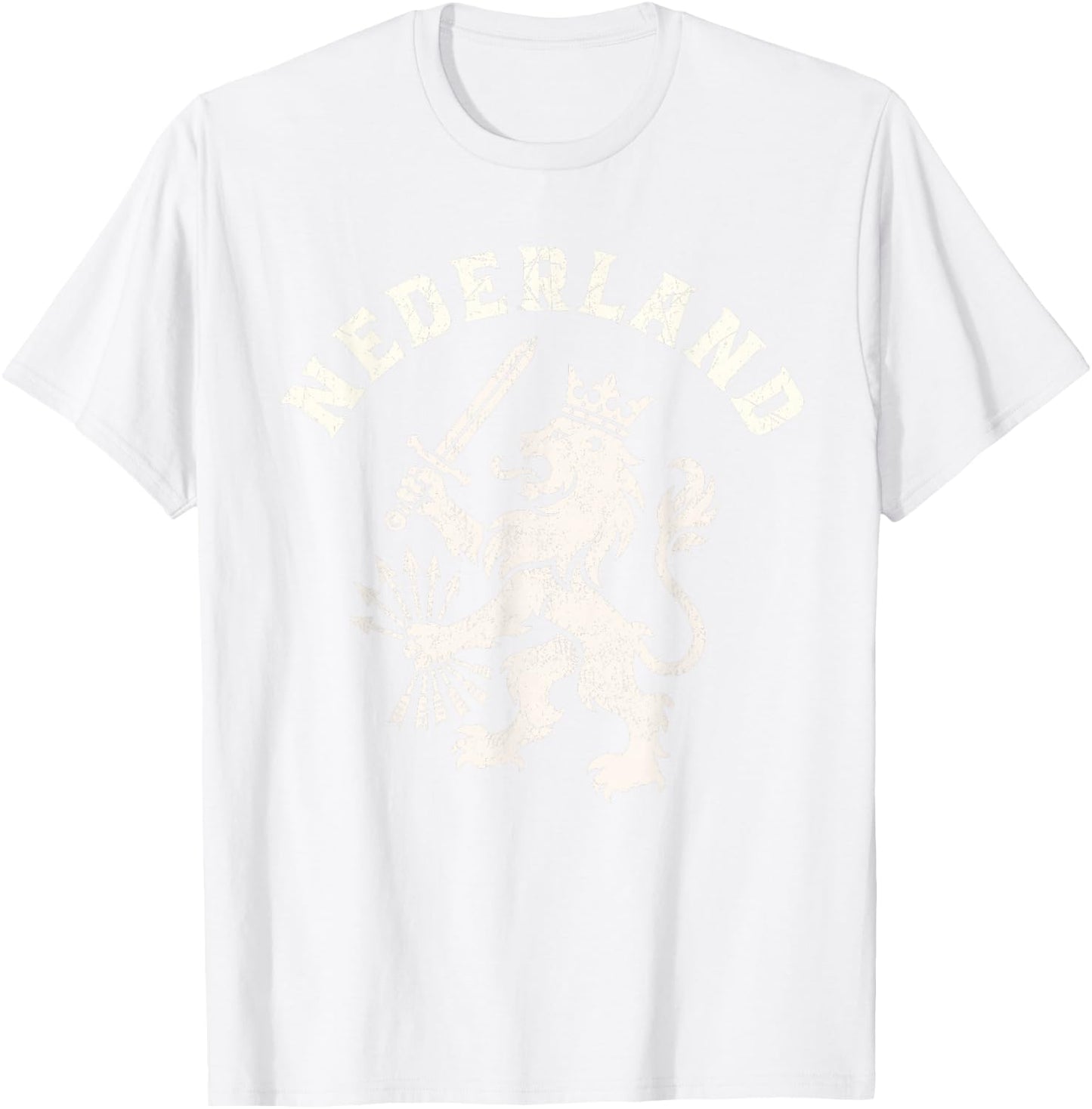 Nederland Netherlands Lion Holland Vintage Orange T-Shirt - T-Shirt | White